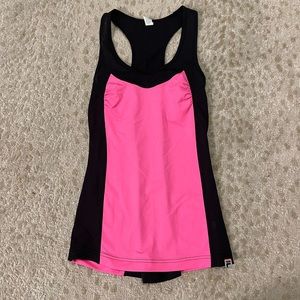 Fila pink and black workout top